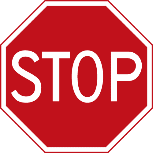B7 Stop Verleen voorrang aan bestuurders op de kruisende weg