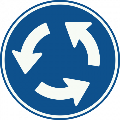 D1 Rotonde verplichte rijrichting